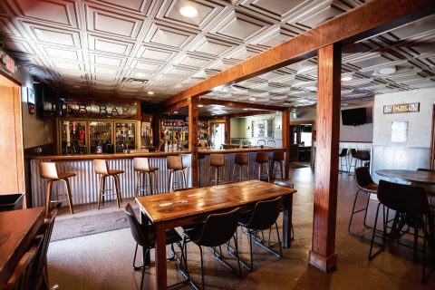Interior of Hotel LaBonte bar and event space in Douglas, Wyoming.