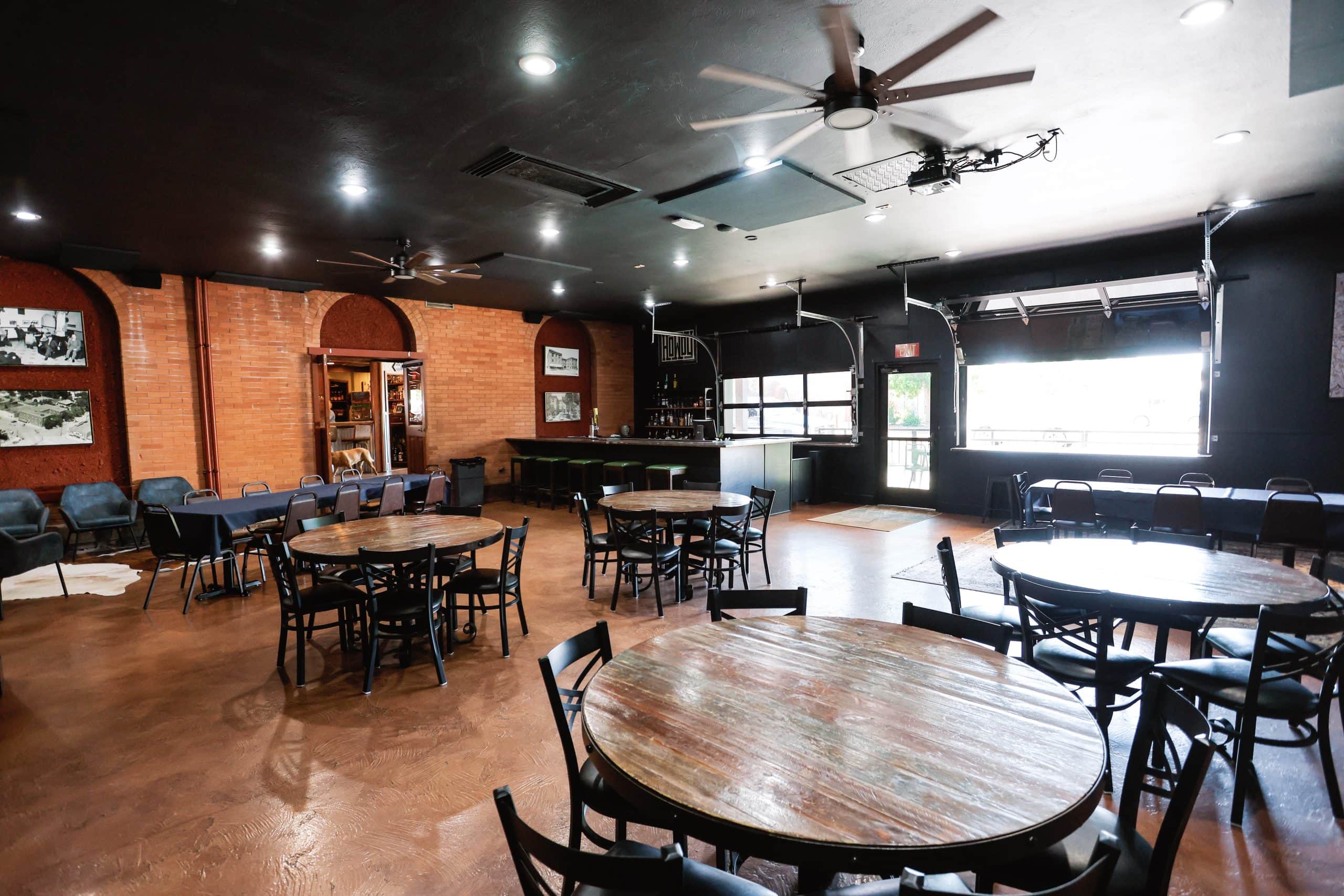 Interior of the Longhorn Room event space at Hotel LaBonte in Douglas WY.