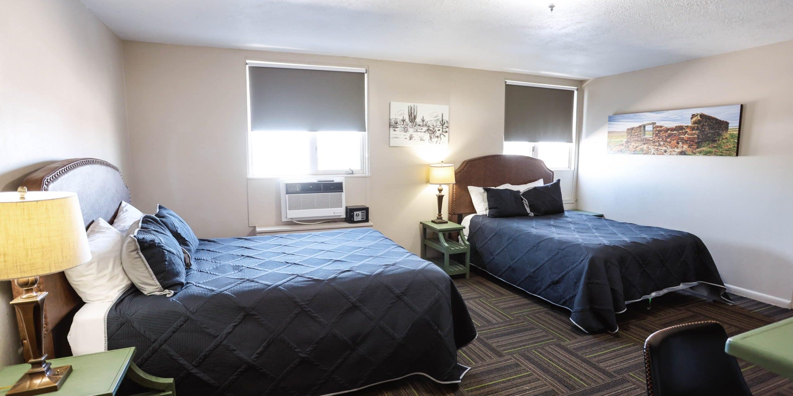 Comfortable hotel room at Hotel LaBonte in Douglas, Wyoming.