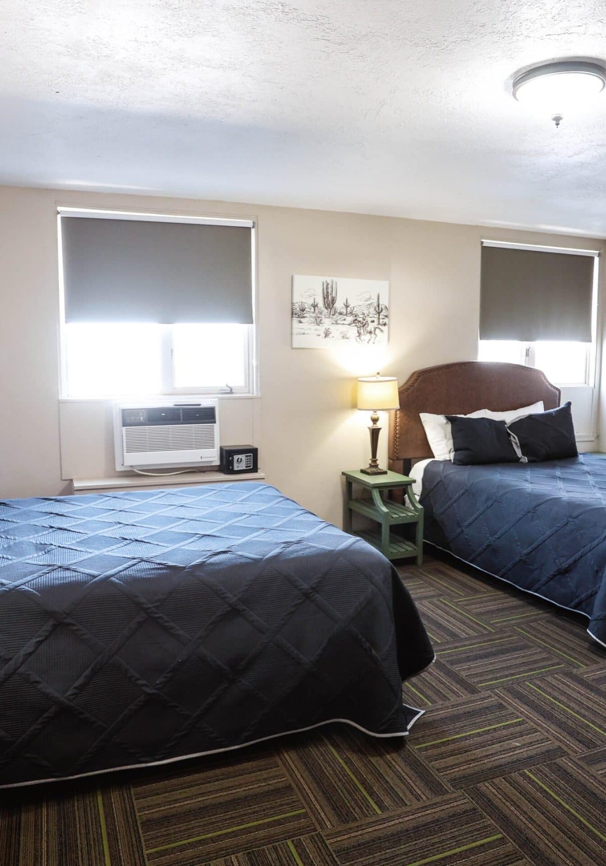 Comfortable hotel room at Hotel LaBonte in Douglas, Wyoming.